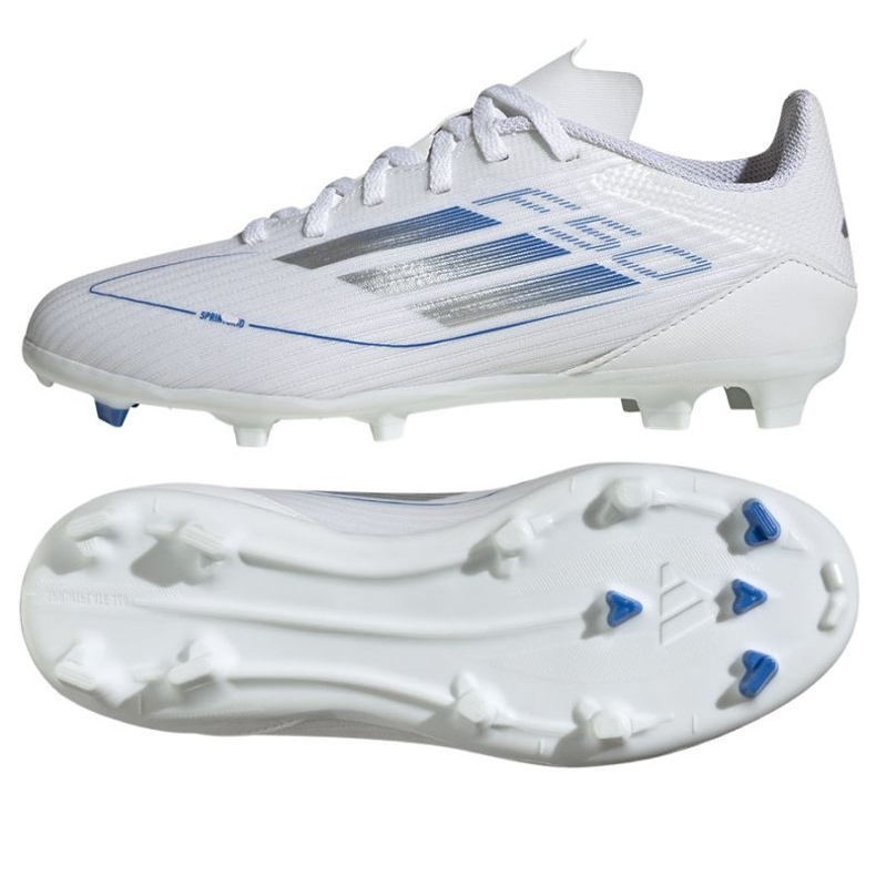 Adidas F50 League FG/MG FG IE3748 WHITE-Blue bílý
