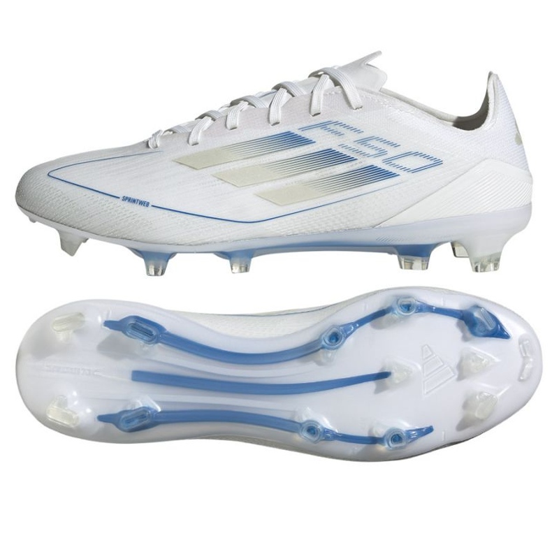 Adidas F50 Pro FG IE1286 bílá a modrá bílý Adidas F50 Pro FG IE1286 bílá a modrá bílý