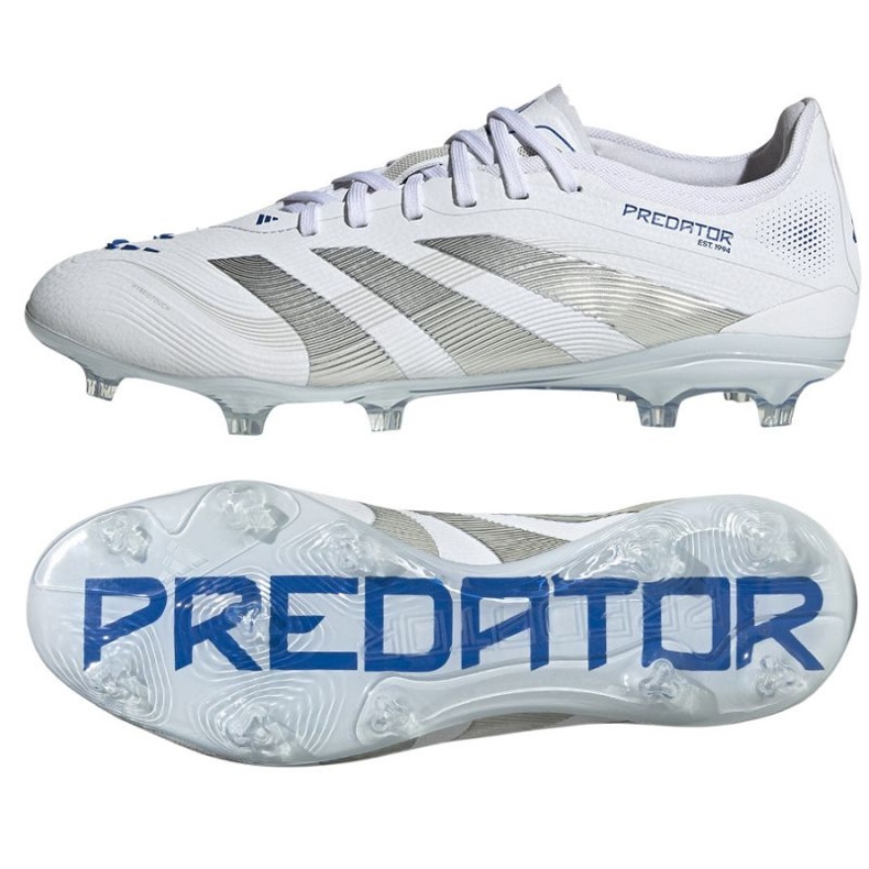 Adidas Predator Pro FG ID3857 White and Silver bílý