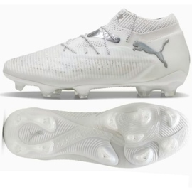 Puma Future 8 Ultimate FG 108138-04 White Shoes s ponožkou bílý