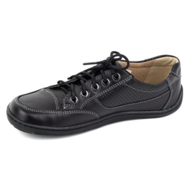 Dámské bosé boty Minimalistické kožené boty Olivier 770 Black černý