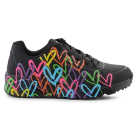 Skechers Uno Lte Shoes - šířit lásku 314064L -BKMT barevné srdce černý