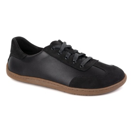 Bosé boty Minimalistické kožené Wasak 0744W Black černý