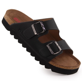 Pánské žabky nastavitelné pro černé spony Big Star NN174531 černá