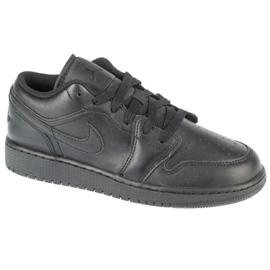 Air Jordan 1 Low GS 553560-093 Černé boty černý