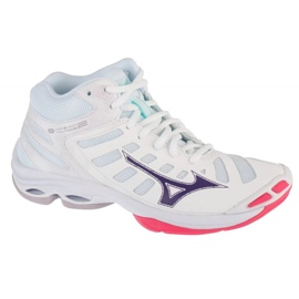 Mizuno vlnové napětí 2 Mid V1GC246520 Bílé boty bílý