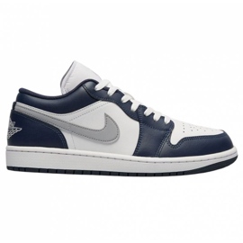 Nike Air Jordan 1 Low 553558-141 Navy Blue Shoes modrý