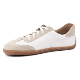 Bosé boty Minimalistické kožené Wasak 0744W WHITE bílý