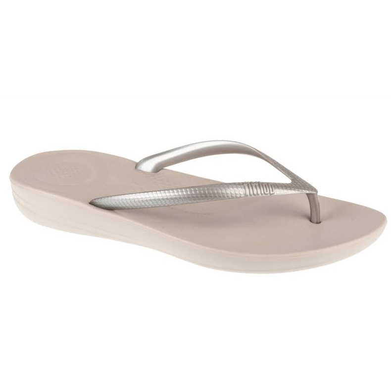 Žabky fitflop iqushion ergonomické E54-011 stříbro stříbrný Žabky fitflop iqushion ergonomické E54-011 stříbro stříbrný