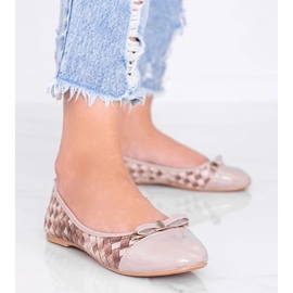 D/GMR Béžové balerínky s pleteným broadwayským vzorem béžový D/GMR Béžové balerínky s pleteným broadwayským vzorem béžový