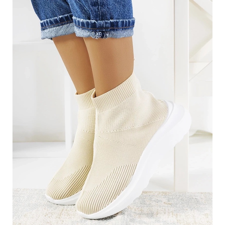 D/GMR Béžové vysoké tenisky od Jennifer béžový