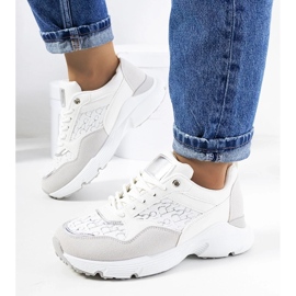 D/GMR Dámské bílé tenisky Viale šedá