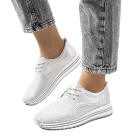 D/GMR Stříbrné kožené tenisky Serra stříbrný D/GMR Stříbrné kožené tenisky Serra stříbrný