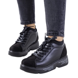 D/GMR Černé tenisky na vysokém podpatku od Ambly černá D/GMR Černé tenisky na vysokém podpatku od Ambly černá