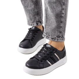 D/GMR Černé tenisky na platformě Goldsmi černý