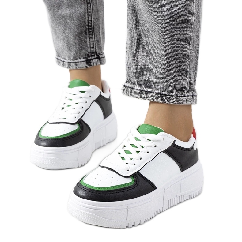 D/GMR Černé dámské tenisky Mandib bílý