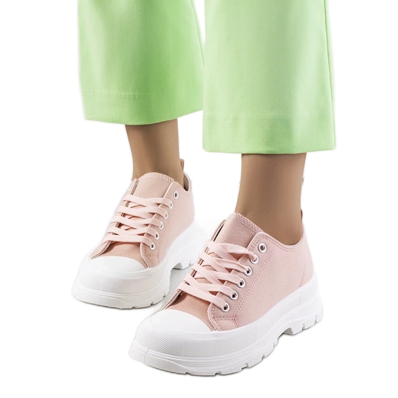 D/GMR Růžové tenisky na silné podrážce Melik růžový