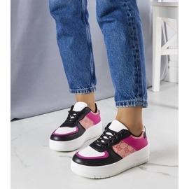 D/GMR Růžovo-černé dámské tenisky značky Luzia černá D/GMR Růžovo-černé dámské tenisky značky Luzia černá