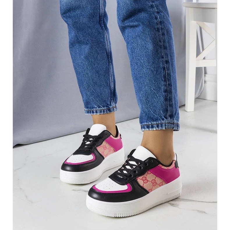 D/GMR Růžovo-černé dámské tenisky značky Luzia černá