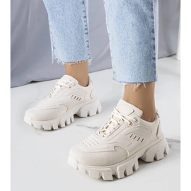 D/GMR Béžové tenisky s masivní podrážkou od Inez béžový