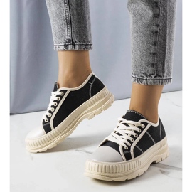 D/GMR Černé tenisky na platformě od Nichole černá D/GMR Černé tenisky na platformě od Nichole černá