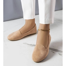 D/GMR Béžové eko-semišové baleríny Marion béžový