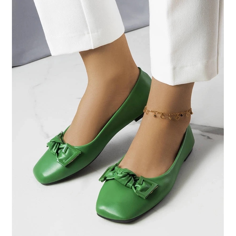 D/GMR Zelené balerínky s mašlí od Tabithy zelená