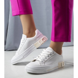 D/GMR Bílo-béžové tenisky zdobené nápisem Nora béžový