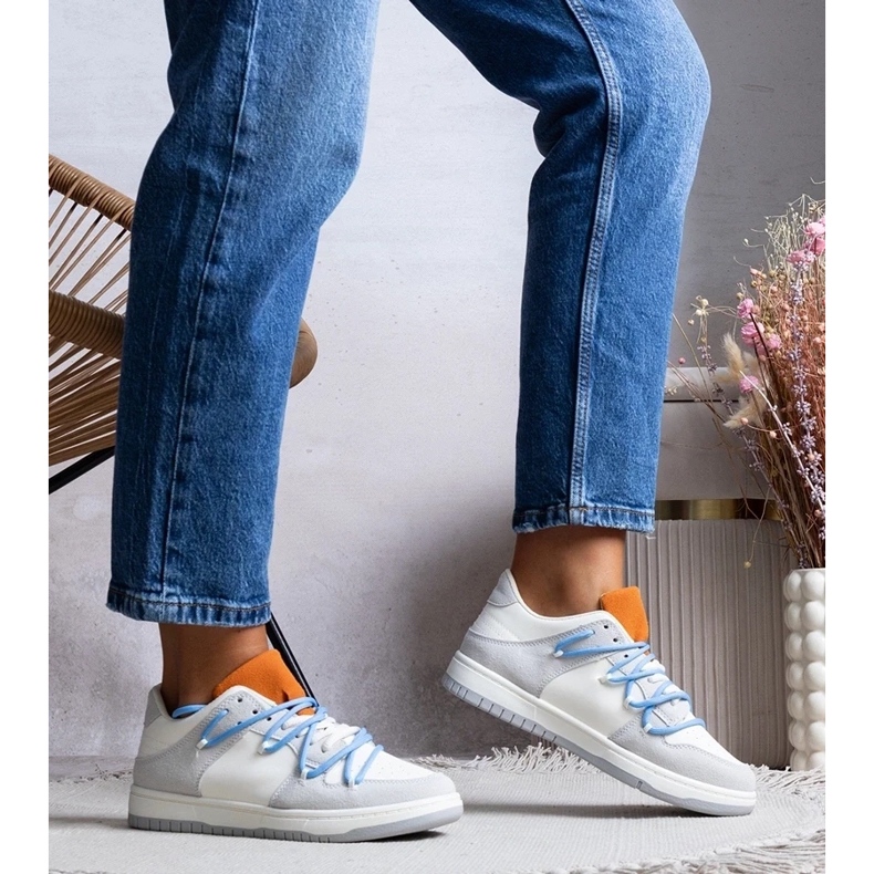 D/GMR Šedé tenisky dámské tenisky modré struny arcobaleno šedá