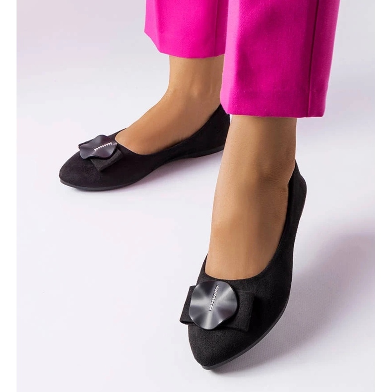 D/GMR Černé baleríny zdobené kamínky Rémy černá