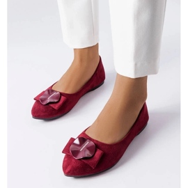 D/GMR Vínové baleríny zdobené kamínky Rémy červené D/GMR Vínové baleríny zdobené kamínky Rémy červené