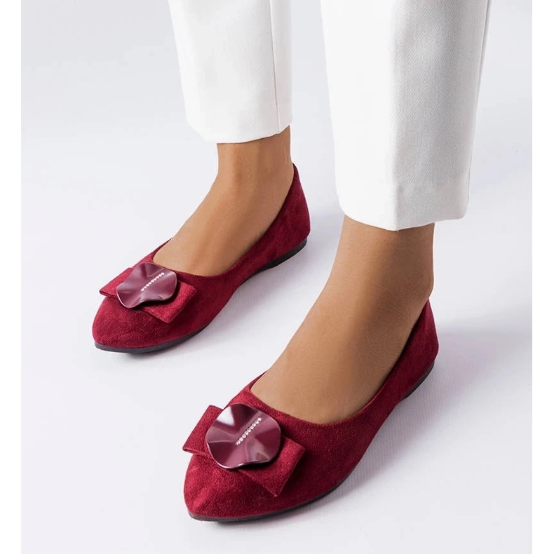 D/GMR Vínové baleríny zdobené kamínky Rémy červené D/GMR Vínové baleríny zdobené kamínky Rémy červené