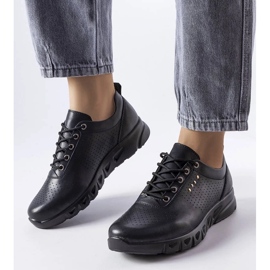 D/GMR Černé prolamované kožené kalhoty od Brodeur černá D/GMR Černé prolamované kožené kalhoty od Brodeur černá