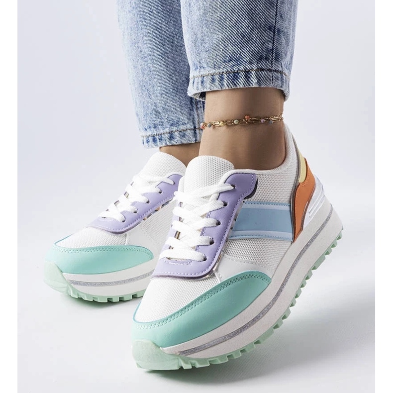 D/GMR Zelené tenisky s třpytivými vsadkami od Lang zelená