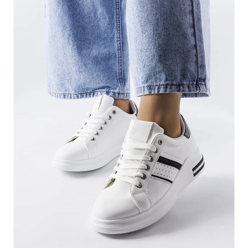 D/GMR Bílé tenisky na platformě Lanoie