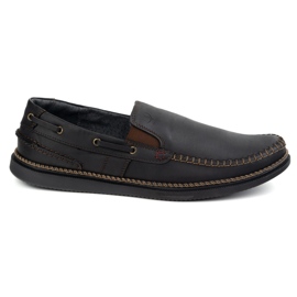 Olivier Pánské mokasiny Boots Insert 314gt Black černá