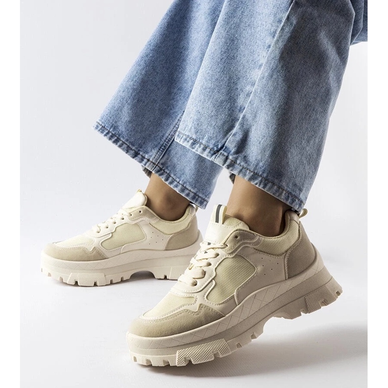 D/GMR Beige Sports Shoes Dámské mikeladze béžový