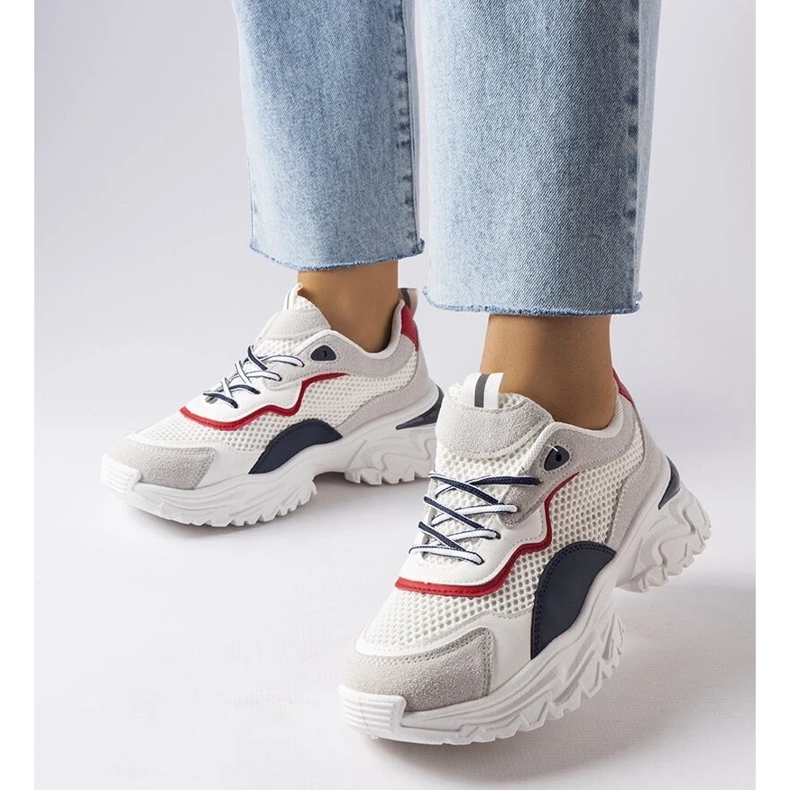 D/GMR Bílé tenisky s viditelným běhounem značky Rosita bílý