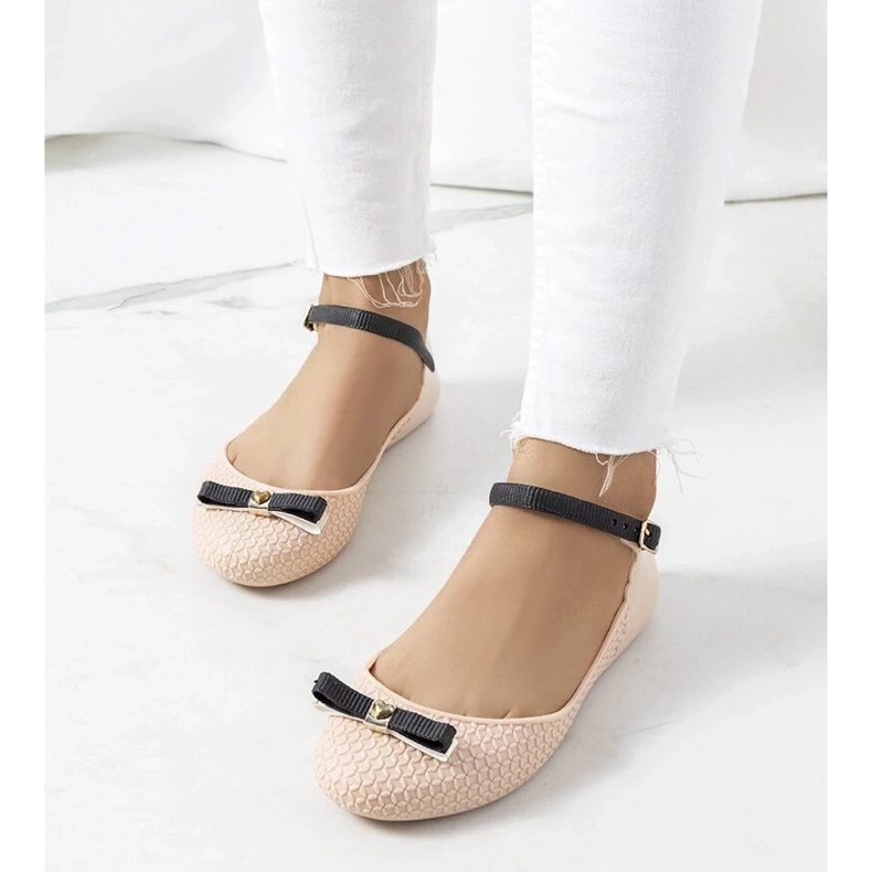 D/GMR Vřesové béžové dámské balerínky béžový