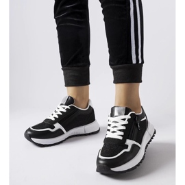 D/GMR Černé ozdobné tenisky Camuzzoni černý