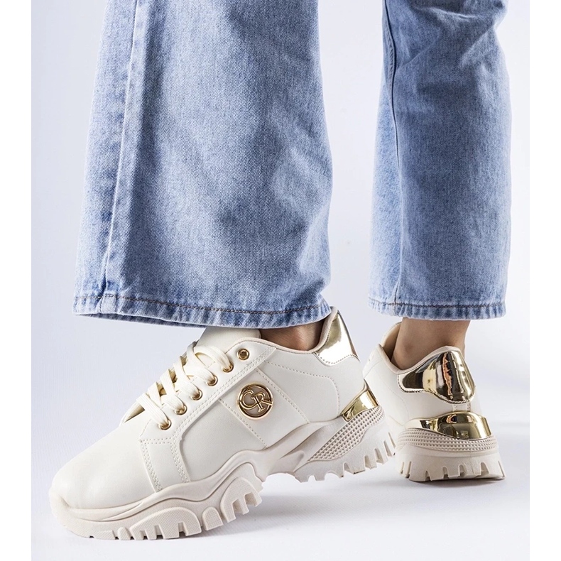 D/GMR Béžové tenisky s masivní podrážkou Arpaia béžový