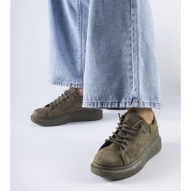 D/GMR Zelené tenisky na platformě Cipriano zelený