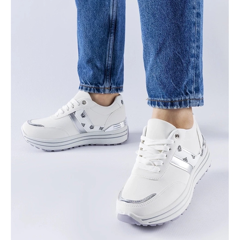 D/GMR Bílé tenisky na platformě Provinciale bílý