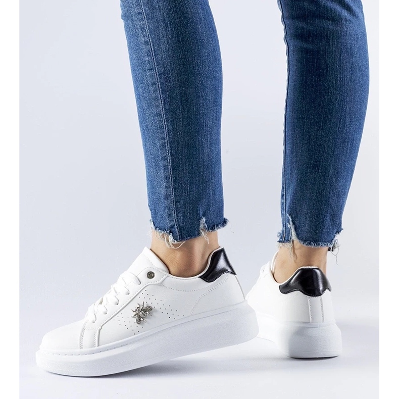 D/GMR Bílé tenisky se zirkonovou aplikací Fairfax bílý