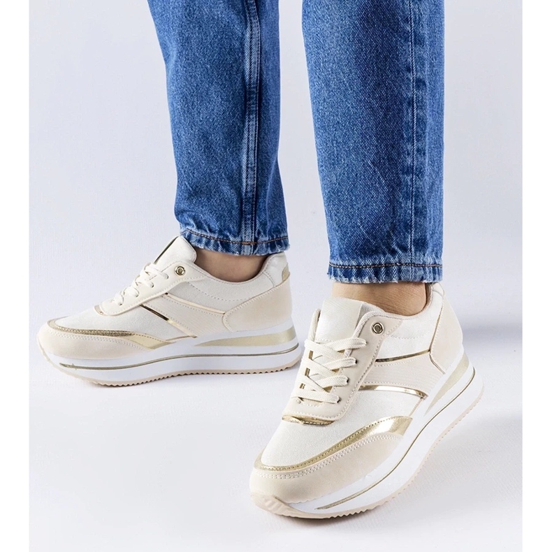 D/GMR Béžové tenisky na platformě Nutter béžový D/GMR Béžové tenisky na platformě Nutter béžový