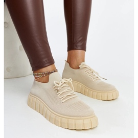 D/GMR Světle béžové sportovní tenisky Jitka béžový