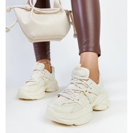 D/GMR Světle béžové sportovní tenisky značky Feaven béžový