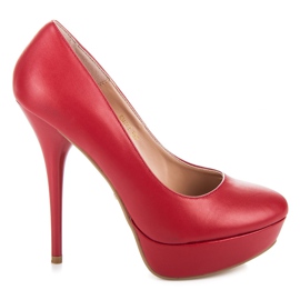 Ideal Shoes Klasické lodičky červené