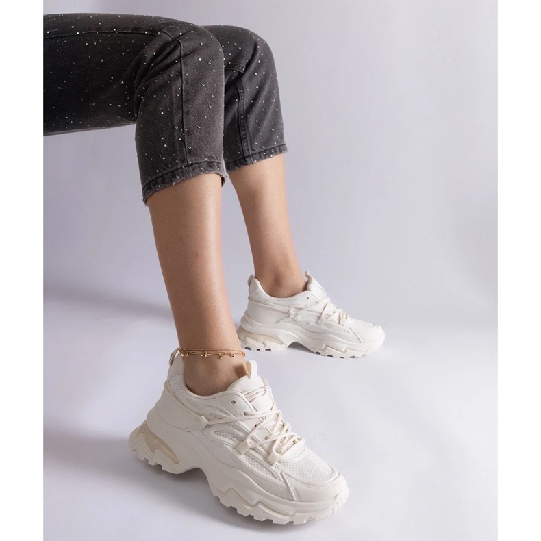 D/CEO Béžové sportovní tenisky s masivní podrážkou Roxana béžový