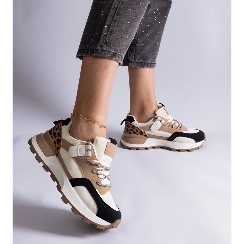 D/CEO Béžové tenisky zdobené zvířecím motivem Soria béžový